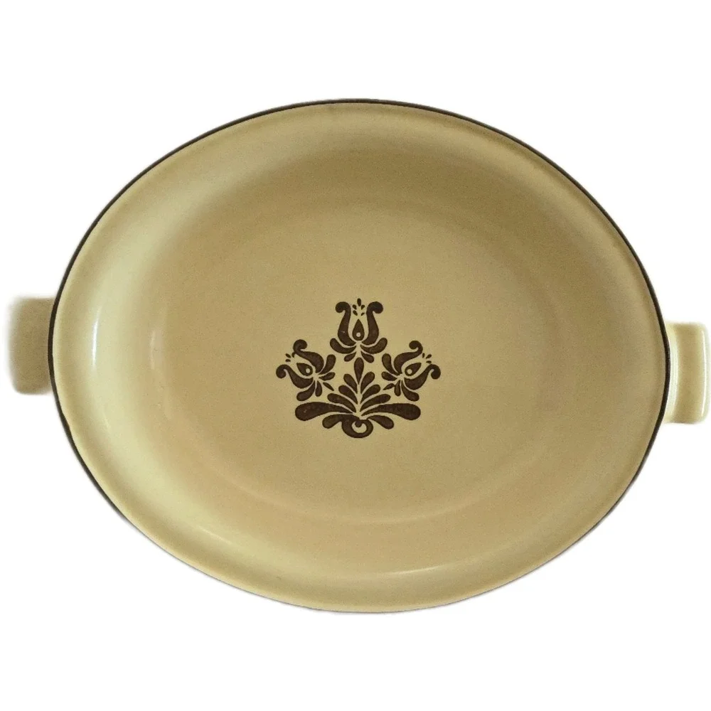 Pfaltzgraff Village Oval Au Gratin Baker Dish Stoneware Tan Brown 6-11 USA